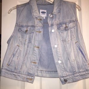 Sleeveless old navy jean jacket